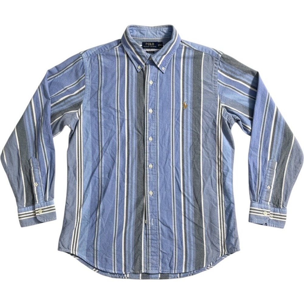 Polo Ralph Lauren Classic Fit Striped Oxford Shirt Blue White XL Long Sleeve